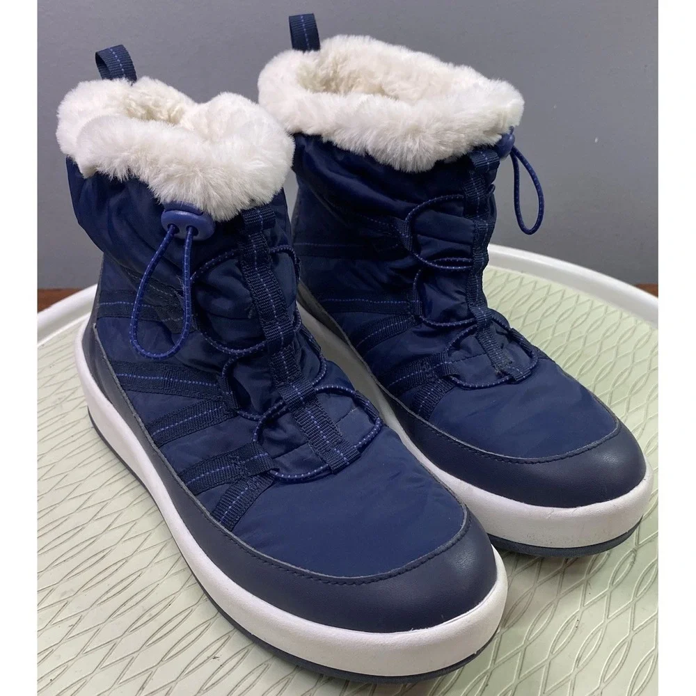 Clarks Women's Step North Frost Winter Ankle Snow‎ Boots Faux Fur Lining 7M